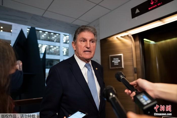 資料圖：美國民主黨籍參議員曼欽。