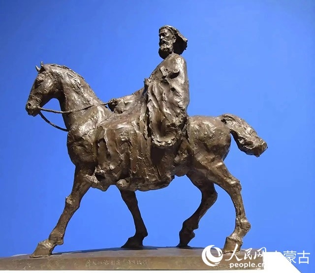 吳為山作品《馬可波羅》。人民網(wǎng)記者 富麗娟攝