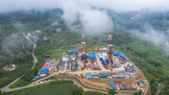 江漢油田涪陵頁巖氣田。涪陵頁巖氣公司供圖