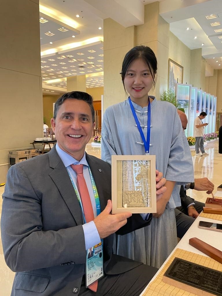 巴西大學生體育聯(lián)合會主席盧西亞諾·卡布拉爾。受訪者供圖