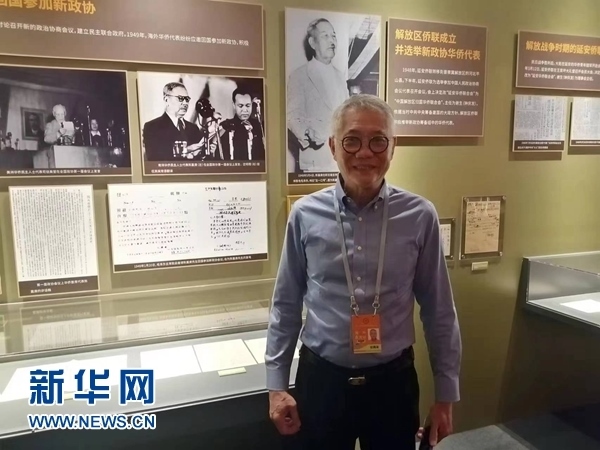 印尼廣東社團聯(lián)合總會總主席張錦泉。新華網(wǎng)記者 侯強 攝