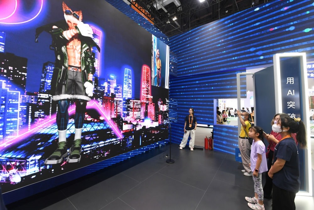 這是9月2日在國家會議中心拍攝的一款數(shù)字人。新華社記者 任超 攝