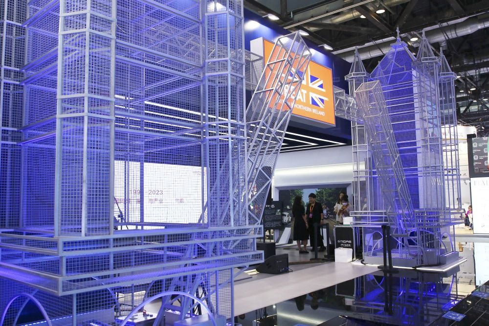 這是9月3日在國家會議中心綜合展區(qū)拍攝的英國展館。新華社記者 孫瑋彤 攝