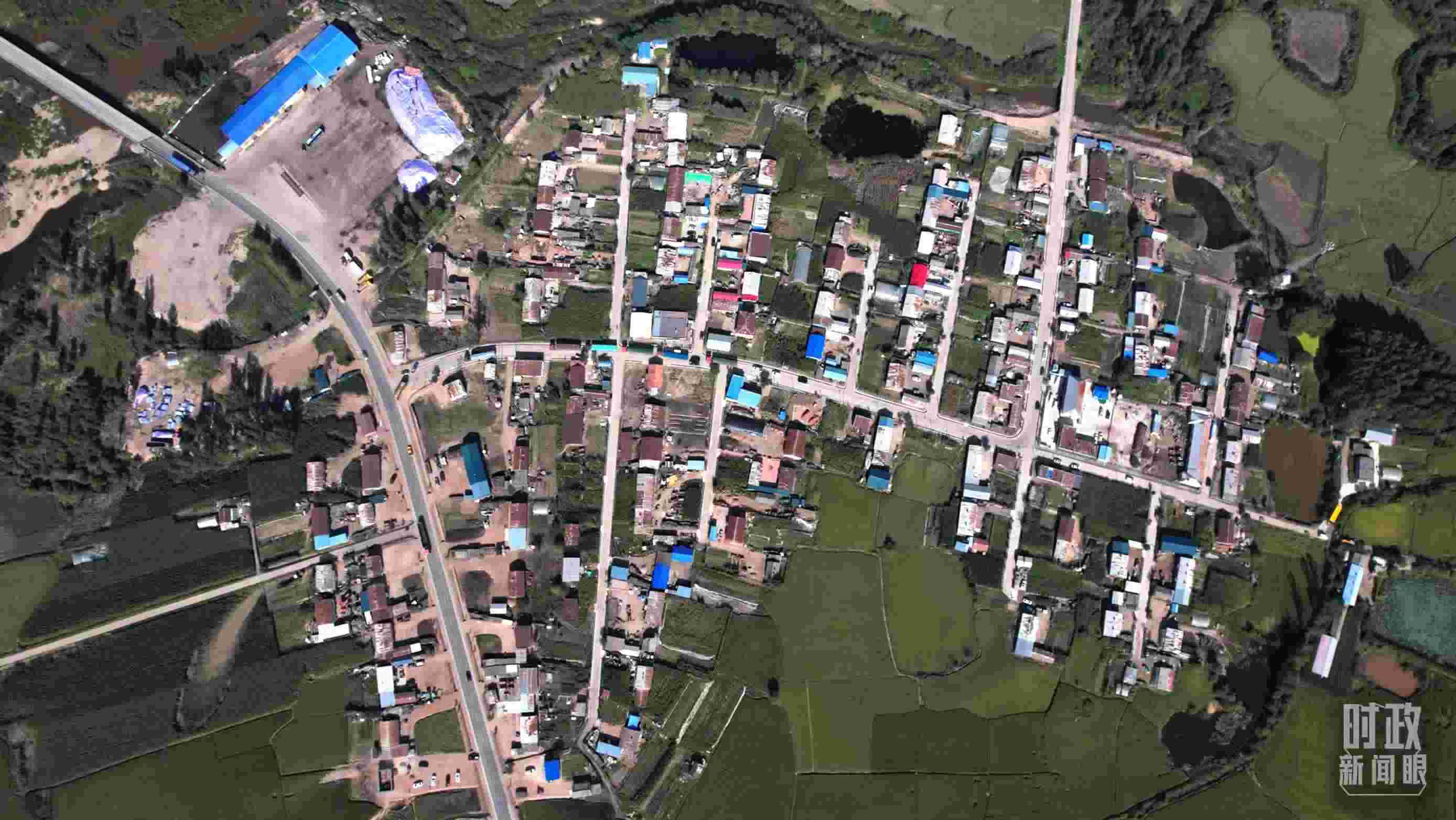 △9月7日，龍王廟村航拍。（總臺(tái)國廣記者李晉拍攝）