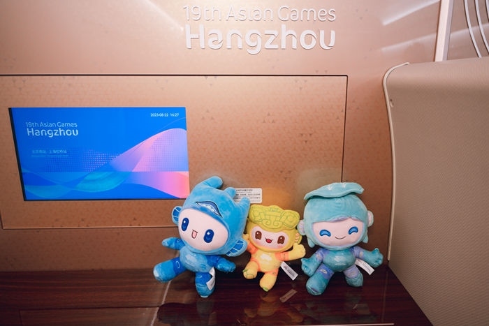 亞運(yùn)會(huì)吉祥物。上海鐵路局融媒體中心供圖