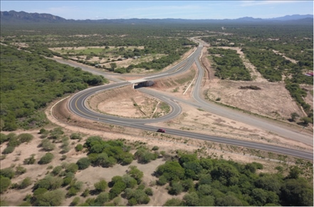 埃爾埃斯皮諾公路項目互通立交航拍。中國中鐵供圖