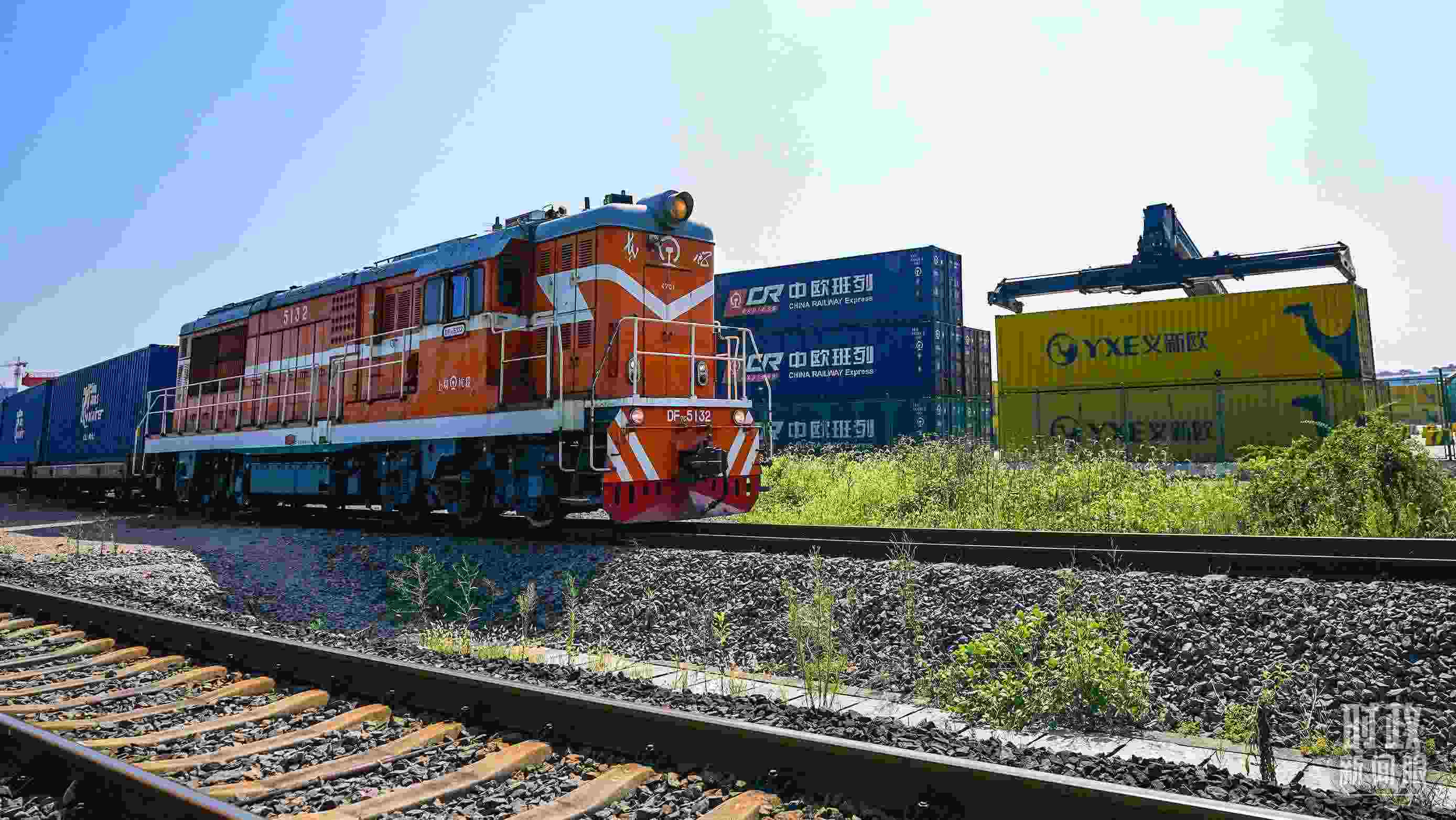 △“義新歐”中歐班列。（總臺國廣記者李晉拍攝）