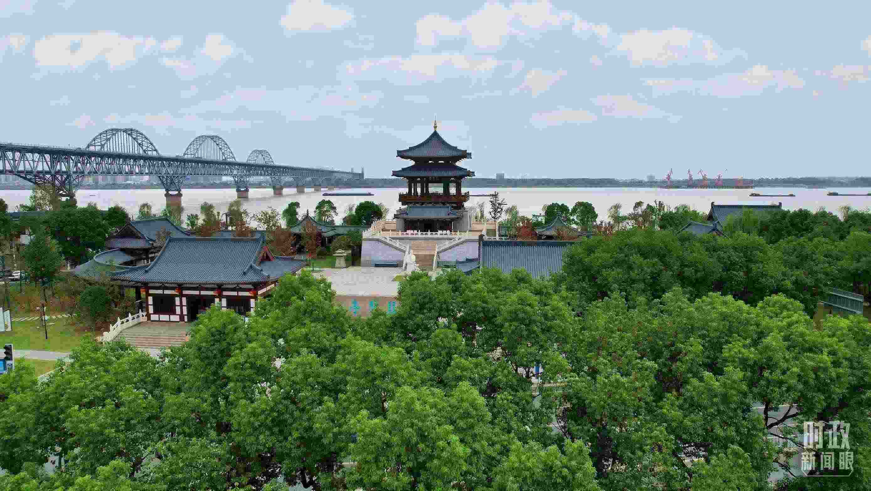 △長江國家文化公園九江城區(qū)段。（總臺記者劉陽拍攝）