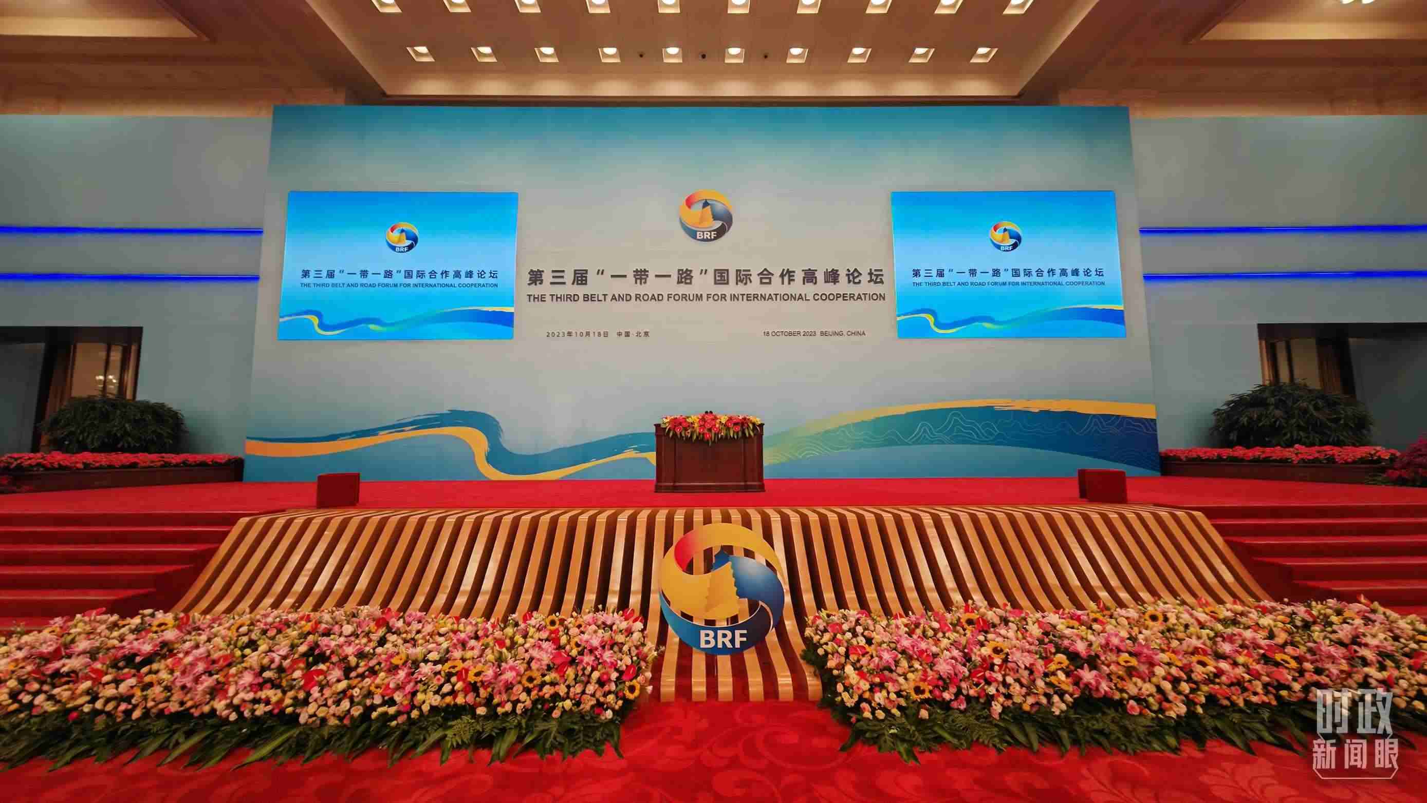 △開幕式之前的宴會(huì)廳。（總臺央視記者劉琦拍攝）