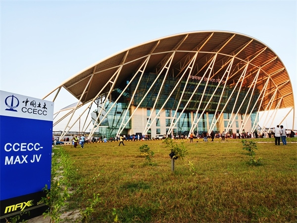 孟加拉國建筑面積最大鐵路車站——科考斯巴扎車站。中國土木工程集團(tuán)有限公司供圖