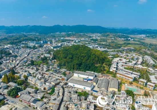 航拍舊州古鎮(zhèn)。人民網(wǎng) 陽茜攝