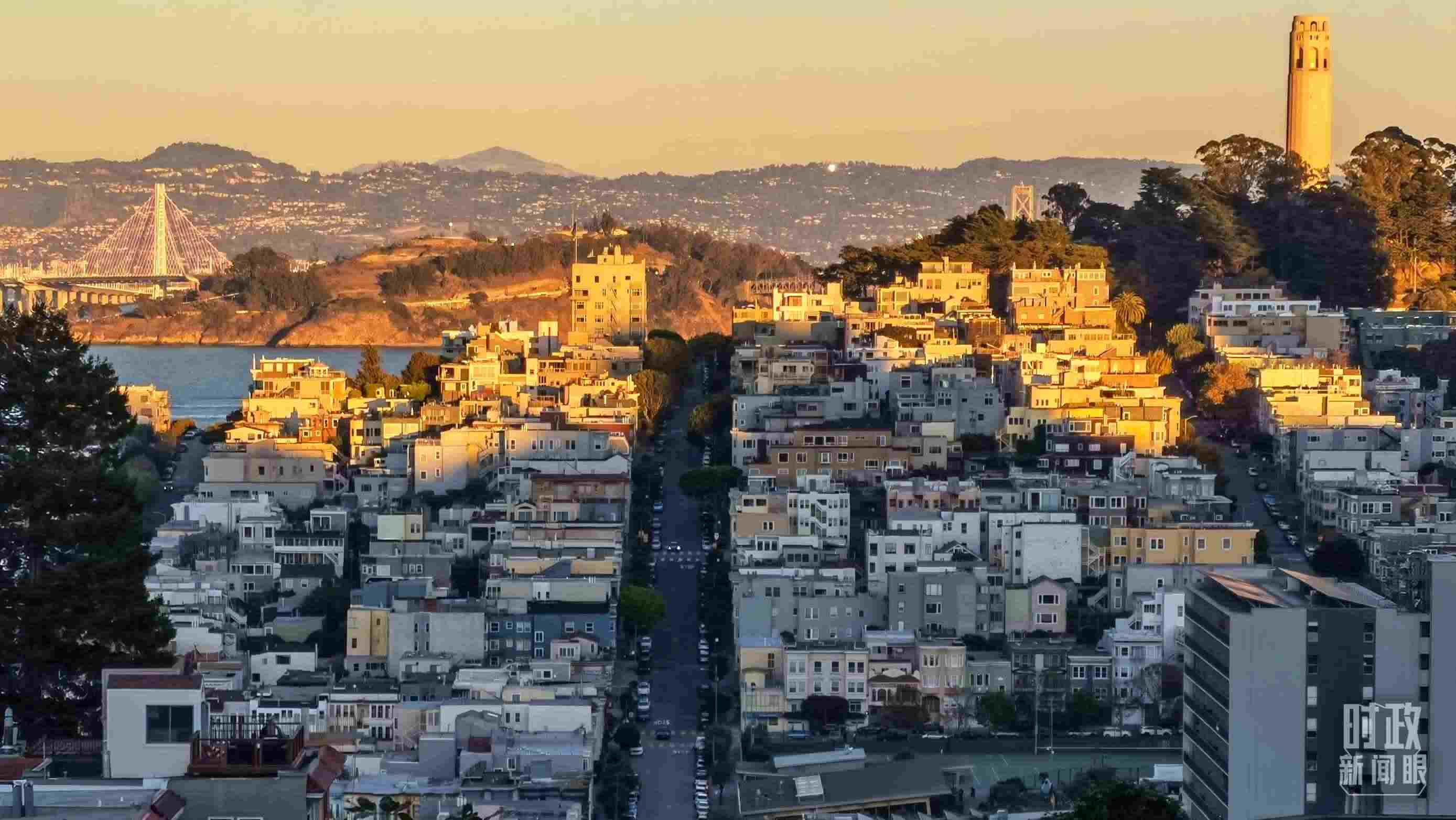 △舊金山街景。（總臺(tái)央視記者石丞拍攝）