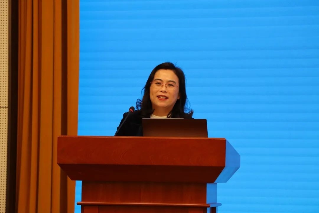 浙江師范大學副校長張建珍致辭。主辦方供圖