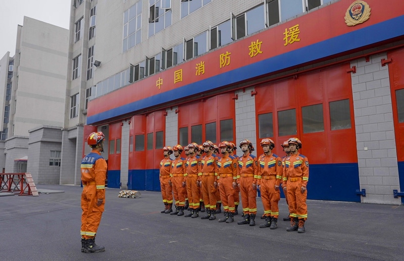 集結(jié)列隊(duì)。受訪者供圖