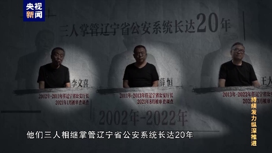 △李文喜、薛恒、王大偉在2021至2022年間先后落馬。