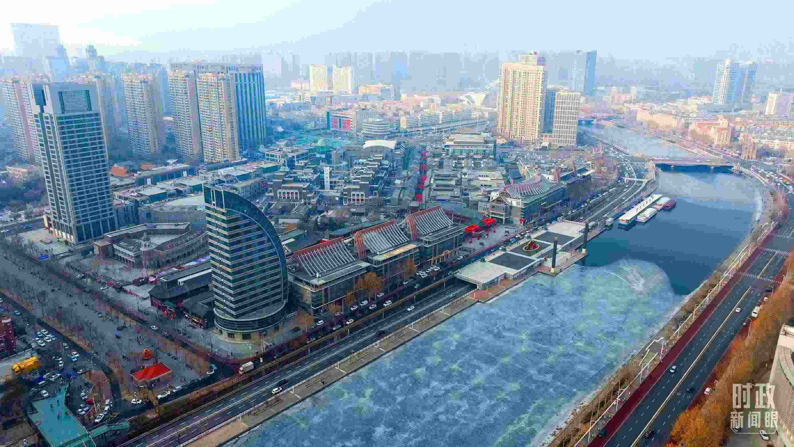 △天津航拍。（總臺(tái)記者劉功河拍攝）