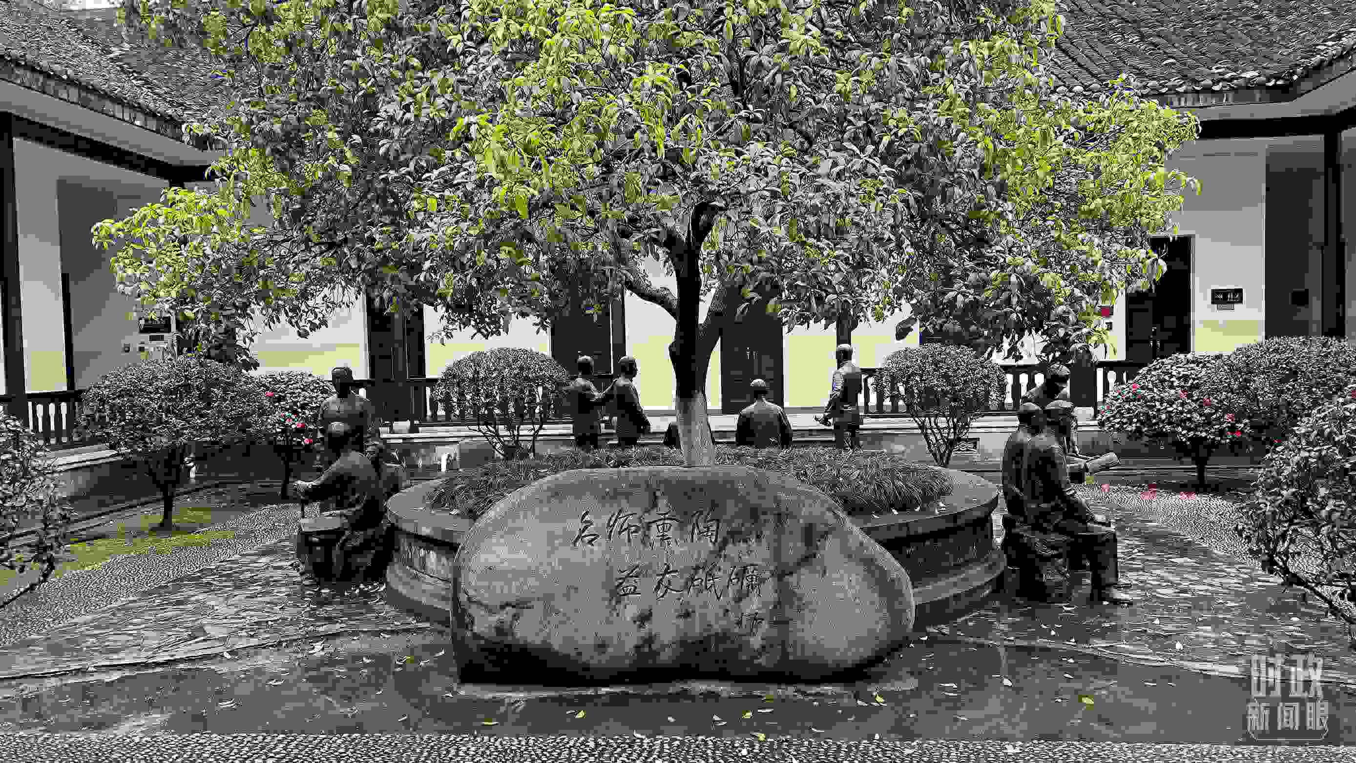 △湖南第一師范學(xué)院（城南書(shū)院校區(qū)）。（總臺(tái)央視記者覃思拍攝）