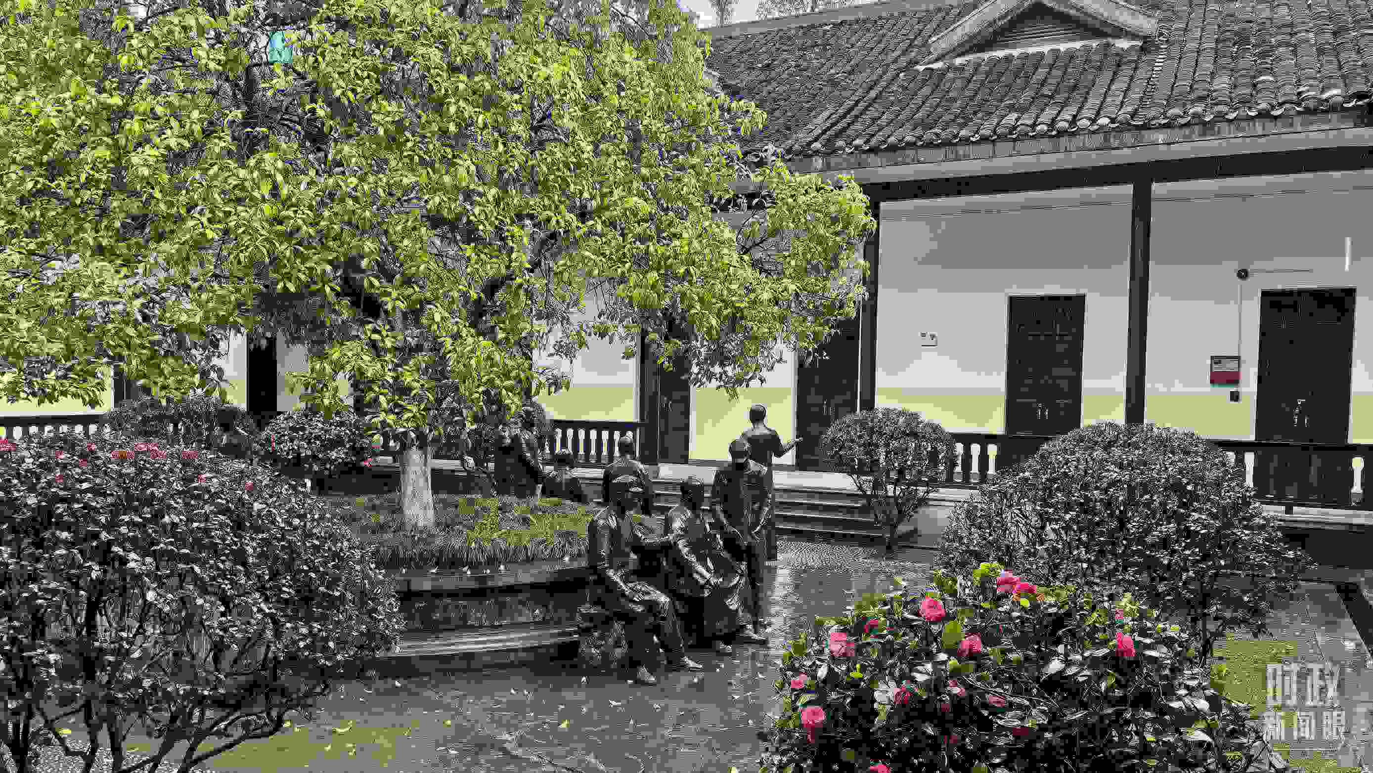 △湖南第一師范學(xué)院（城南書(shū)院校區(qū)）校園里。（總臺(tái)央視記者趙化拍攝）