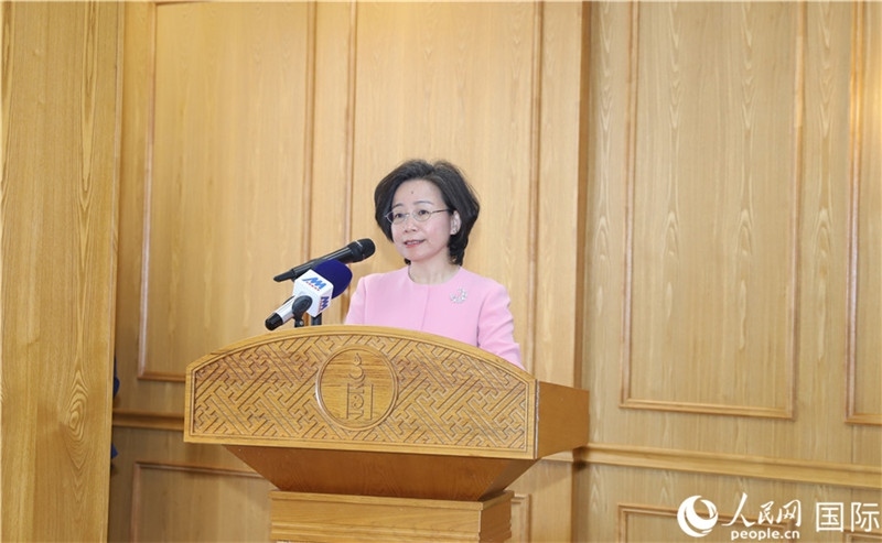 沈敏娟大使致辭。人民網(wǎng)記者 霍文攝