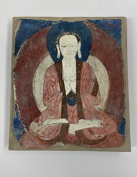 佛像壁畫殘片（暫定名）。國(guó)家文物局供圖