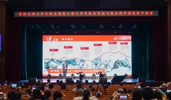 首屆全國大學生職業(yè)規(guī)劃大賽課程教學賽道總決賽舉行。人民網(wǎng)記者 李昉 攝