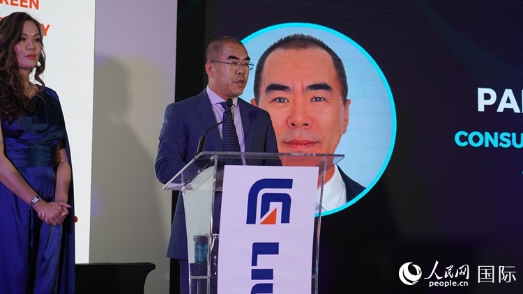 中國駐約翰內(nèi)斯堡總領(lǐng)事潘慶江發(fā)言致辭。人民網(wǎng) 張茜攝