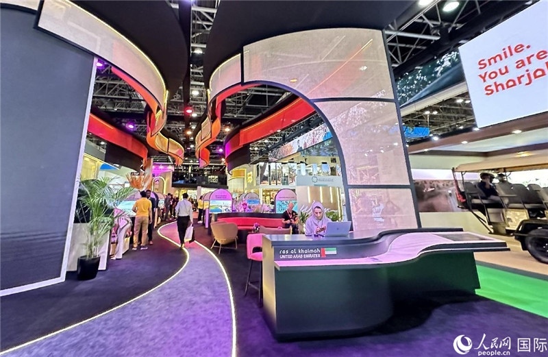 阿聯(lián)酋沙迦展臺。人民網(wǎng)記者管克江攝