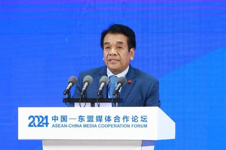 韓桑阿致辭。中國外文局供圖