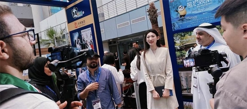 中國聯(lián)合展臺引發(fā)阿拉伯媒體關(guān)注。主辦方供圖