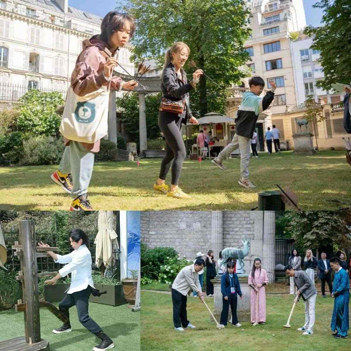 中國傳統(tǒng)體育項目互動體驗區(qū)樂趣橫生?！爸袊摇惫﹫D