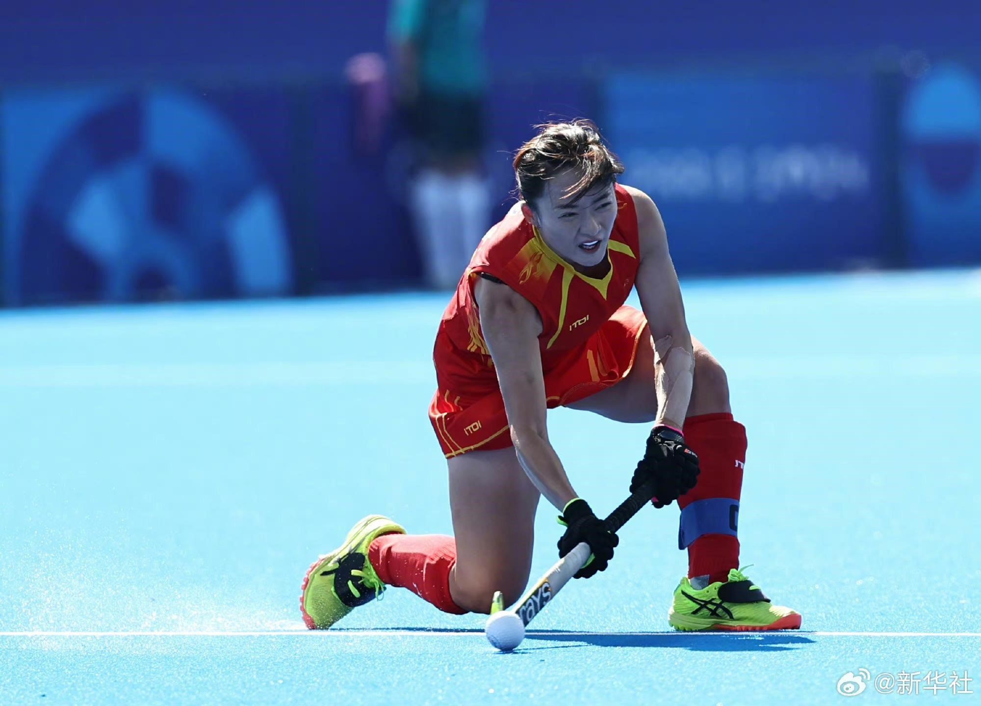 巴黎奧運會上，中國女子曲棍球隊在賽場揮灑汗水