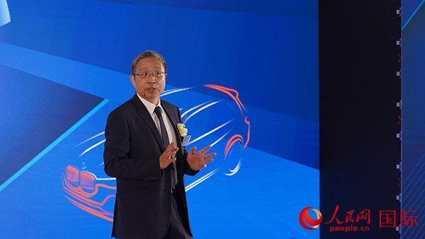 延鋒彼歐總經(jīng)理倪建華致辭。人民網(wǎng) 張茜攝