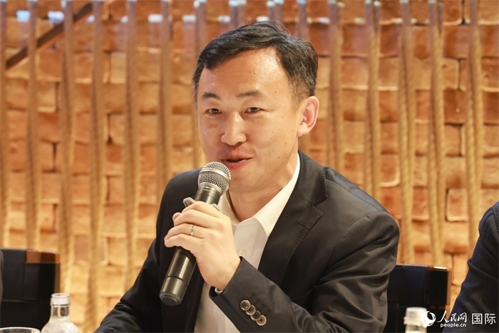 中國駐里約熱內盧代總領事王海濤在座談會上致辭。人民網記者 陳海琪攝