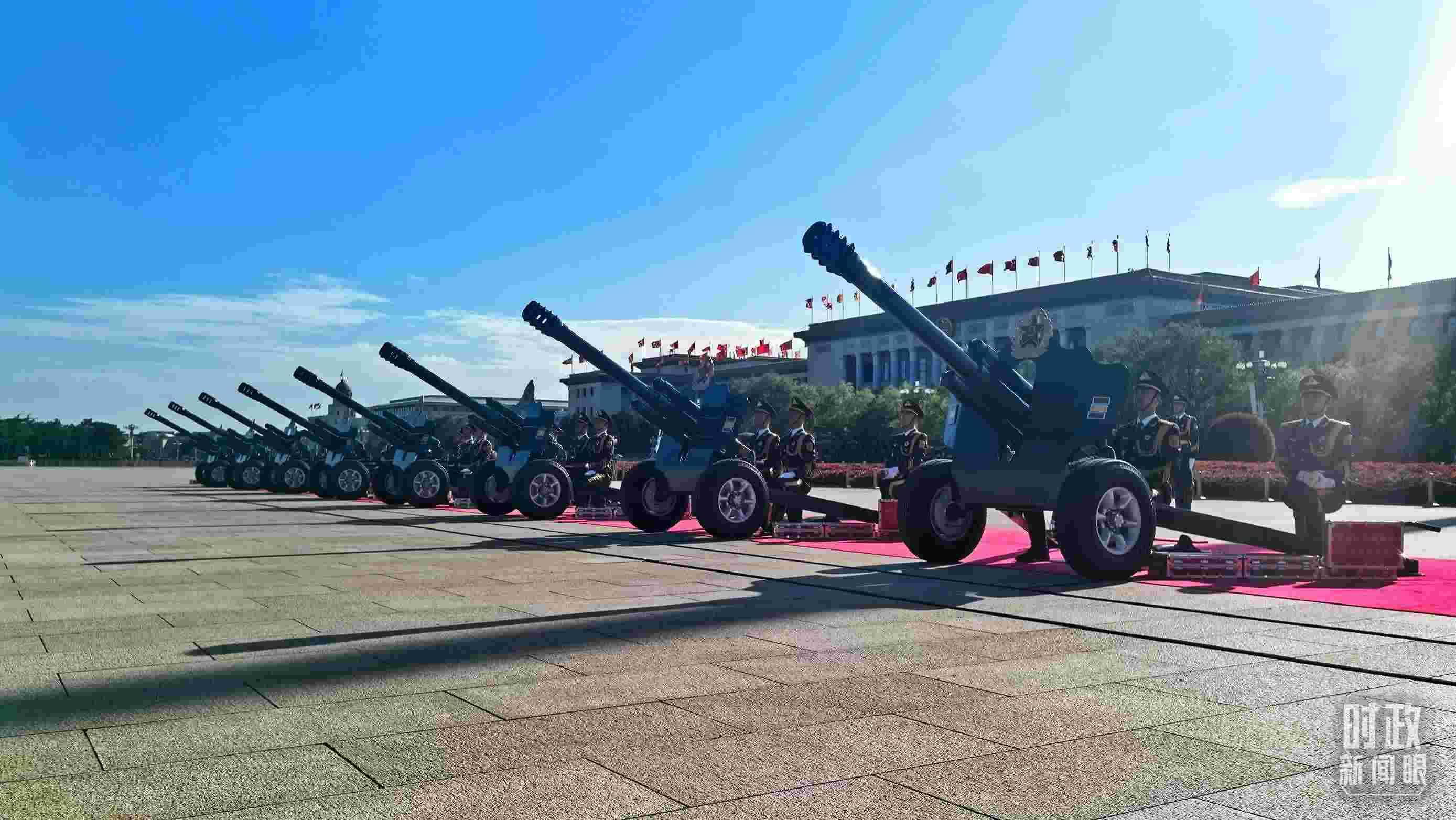 △天安門廣場的禮炮。（總臺央視記者王子杭拍攝）