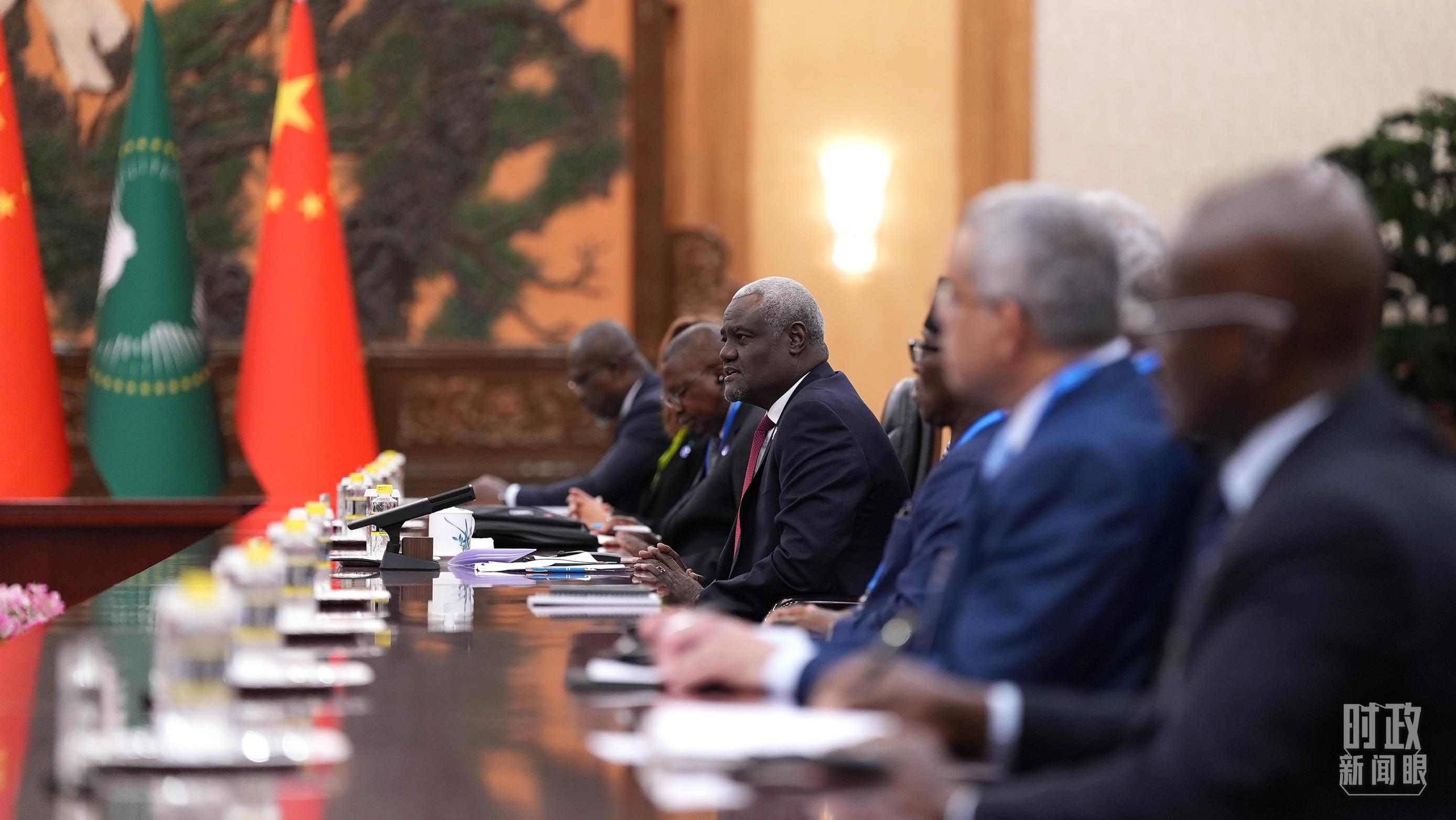  △正在參加會(huì)晤的非盟委員會(huì)主席。（總臺(tái)央視記者彭漢明拍攝）