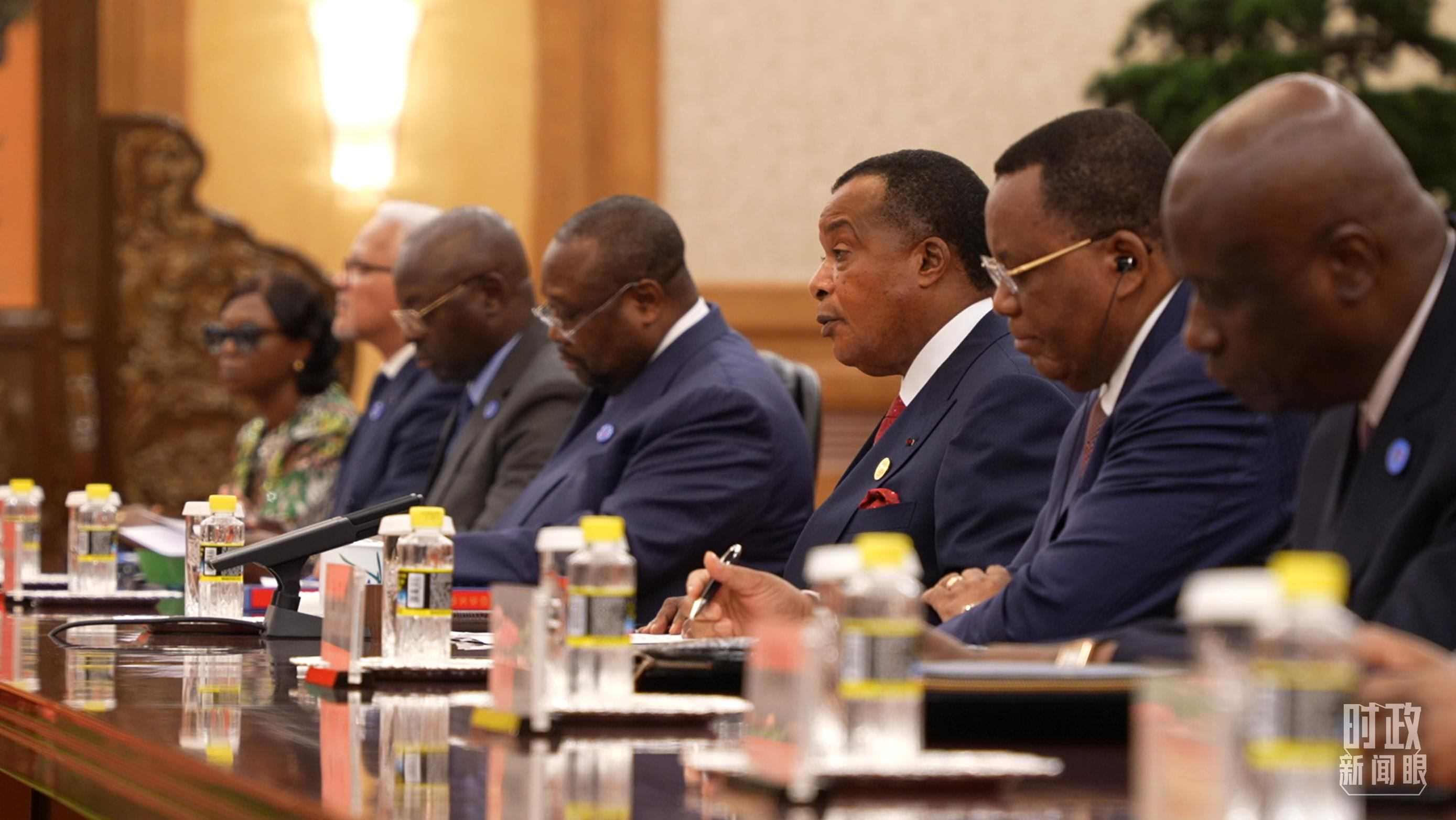 剛果（布）總統(tǒng)薩蘇。（總臺央視記者蔣碩拍攝）