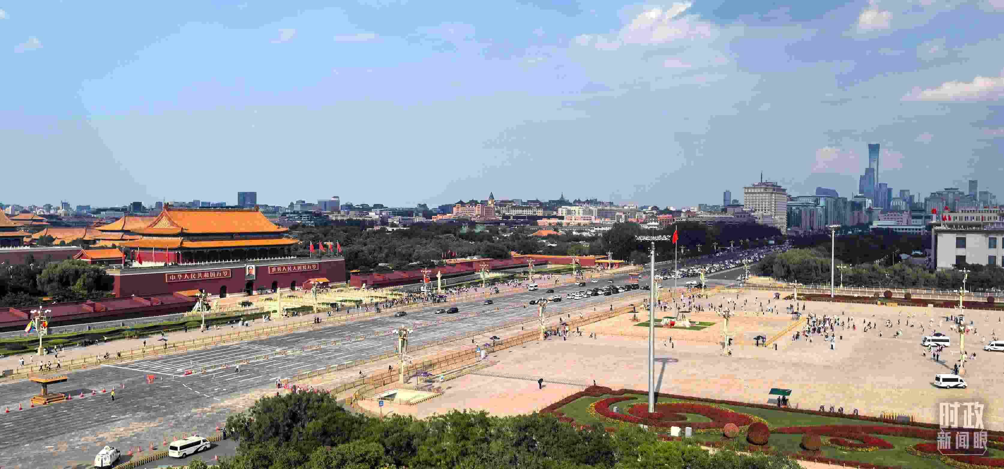 9月6日的天安門廣場。（總臺央視記者王子杭拍攝）