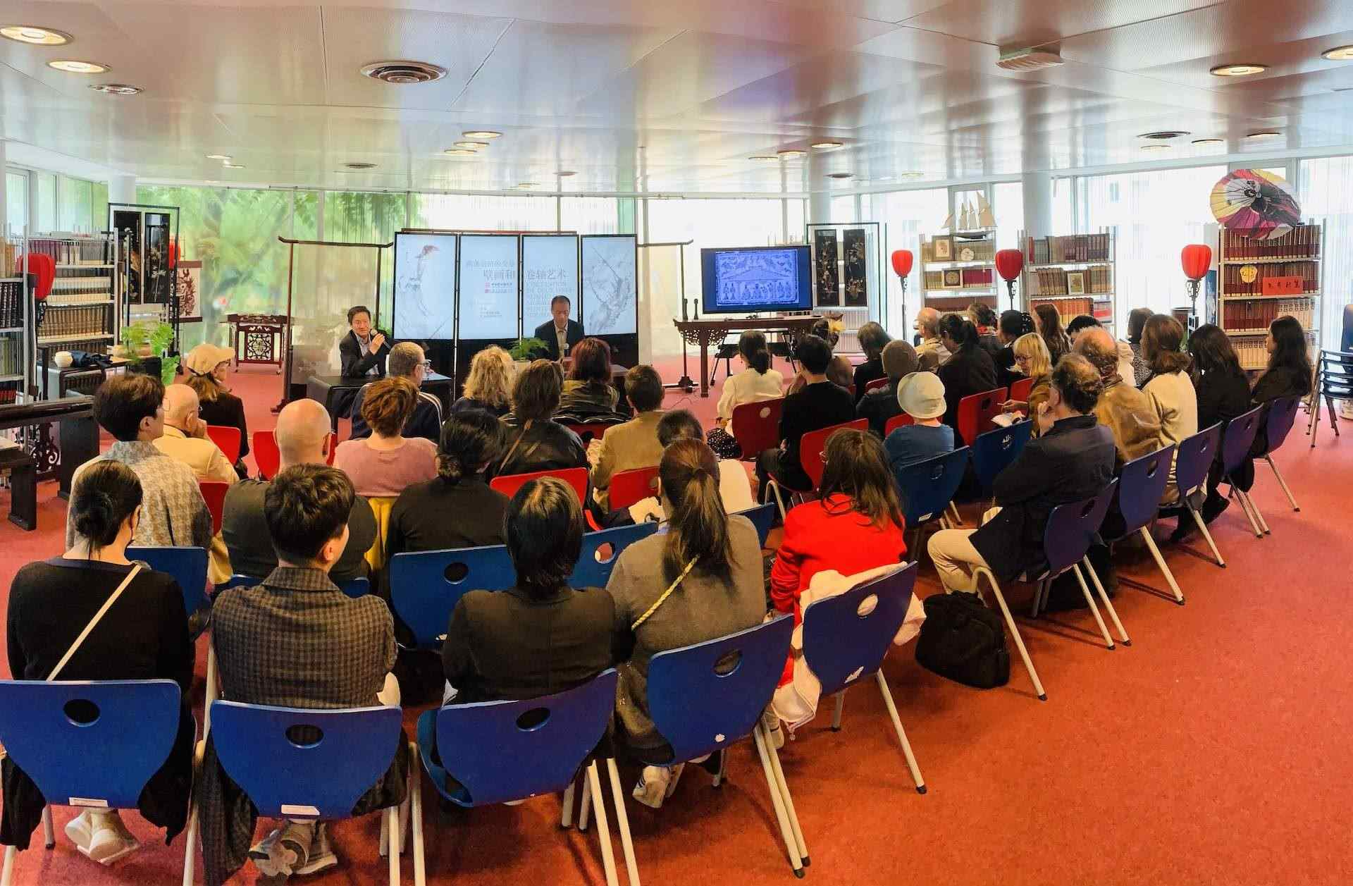 “絲路丹青——絲綢之路沿線壁畫傳摹展”在巴黎中國文化中心隆重開幕。中國藝術(shù)研究院供圖