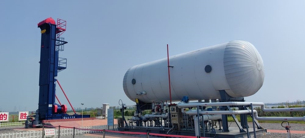 2024年8月30日，勝利油田萊113區(qū)塊CCUS項目現(xiàn)場。新華社記者 陳國峰 攝