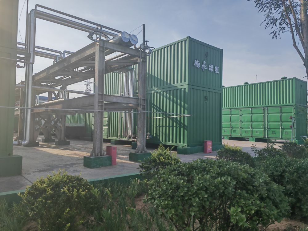 2024年9月4日，位于鵬飛集團的電解水制氫項目。新華社記者 王勁玉 攝