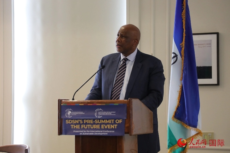 萊索托國王萊齊耶三世出席活動并致辭。人民網記者 李志偉攝