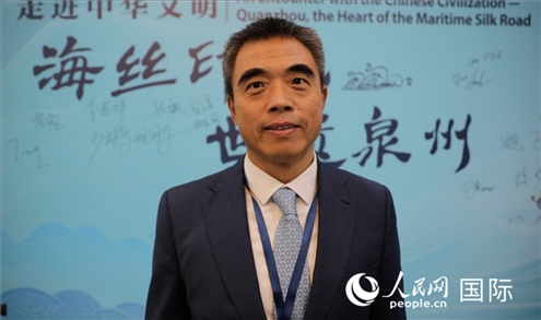 泉州市人民政府副市長姚飛接受人民網(wǎng)采訪。人民網(wǎng) 王婧攝