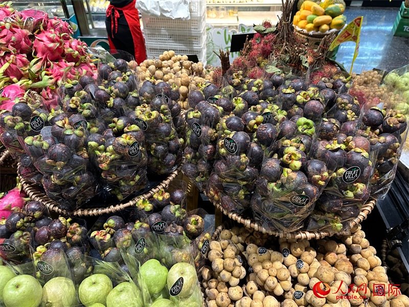 泰國超市售賣的山竹。人民網(wǎng)記者 簡承淵攝