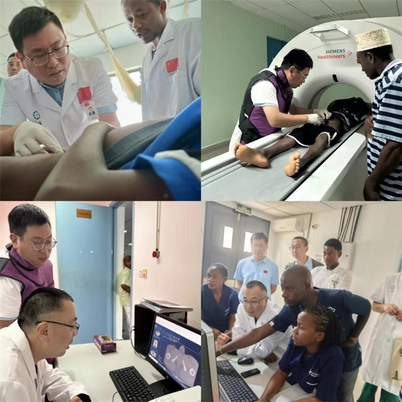 中國援桑醫(yī)療隊多科室專家與當地醫(yī)生共同為患者檢查。中國援桑醫(yī)療隊 供圖