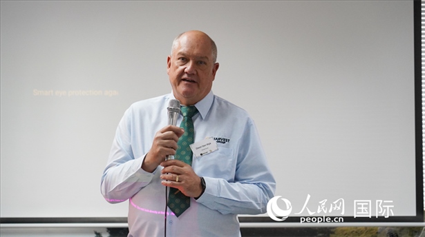 碩豐集團(tuán)市場(chǎng)總監(jiān)迪恩·范·維克發(fā)言。人民網(wǎng) 張茜攝
