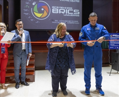 5月29日，“宇宙·金磚國家”圖片巡回展在北京舉辦。 北京俄羅斯文化中心供圖