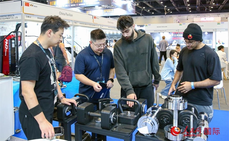 中國(guó)展臺(tái)一角。人民網(wǎng)中東中心分社塔里克·易卜拉欣攝