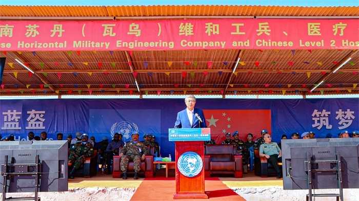 中國駐南蘇丹大使馬強發(fā)言。孫千攝