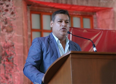 阿爾貝托·維拉致辭。主辦方供圖