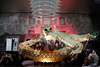 墨西哥華人社團的舞龍舞獅表演。主辦方供圖